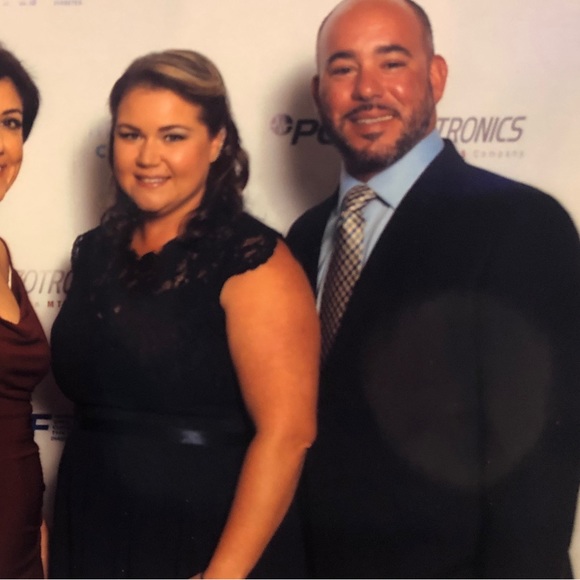 Navy Blue Lace Gown- Size XL - Picture 6 of 6